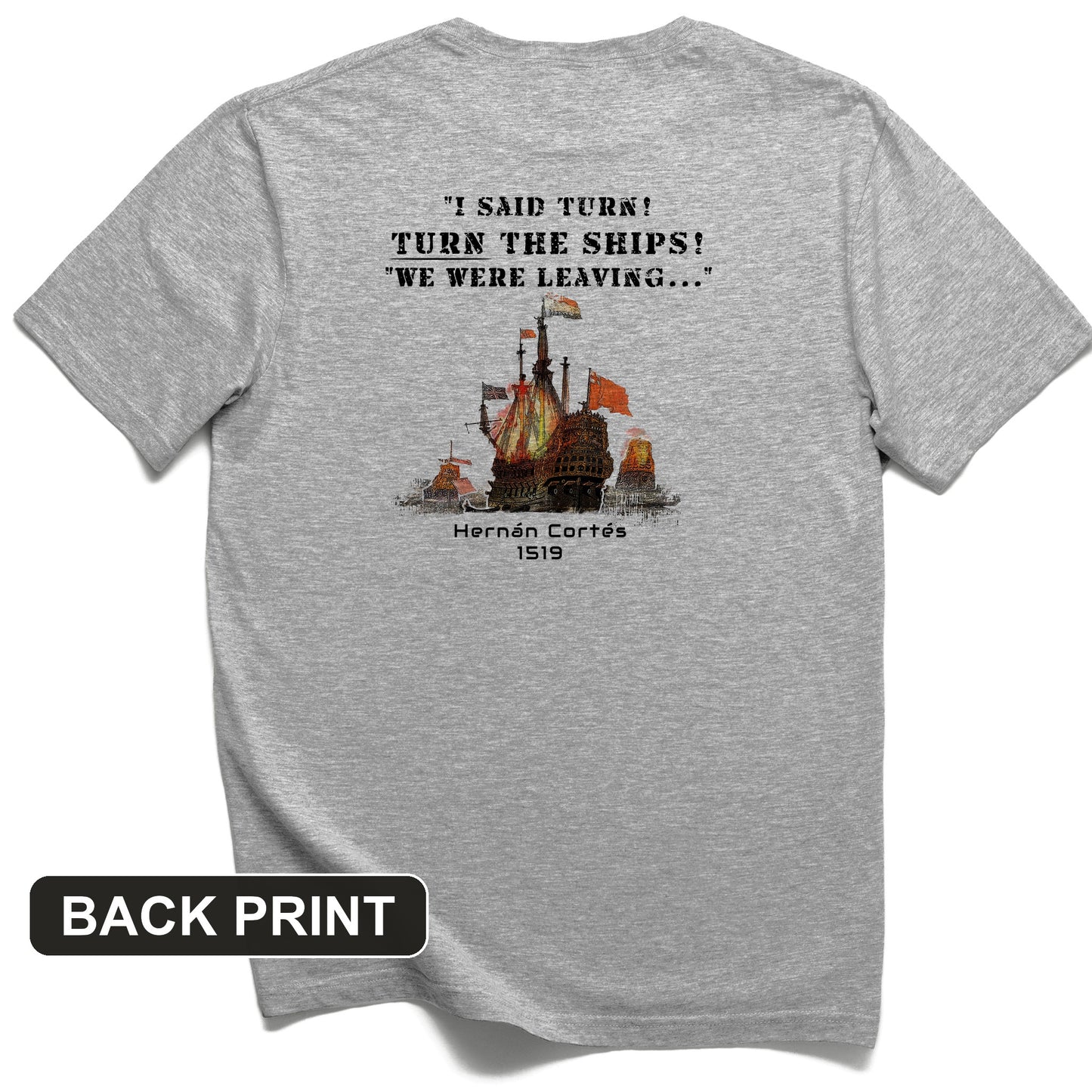 Turn The Ships Back Print T-Shirt