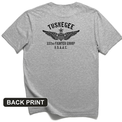 Tuskegee 332 Fighter Group Back Print T-Shirt