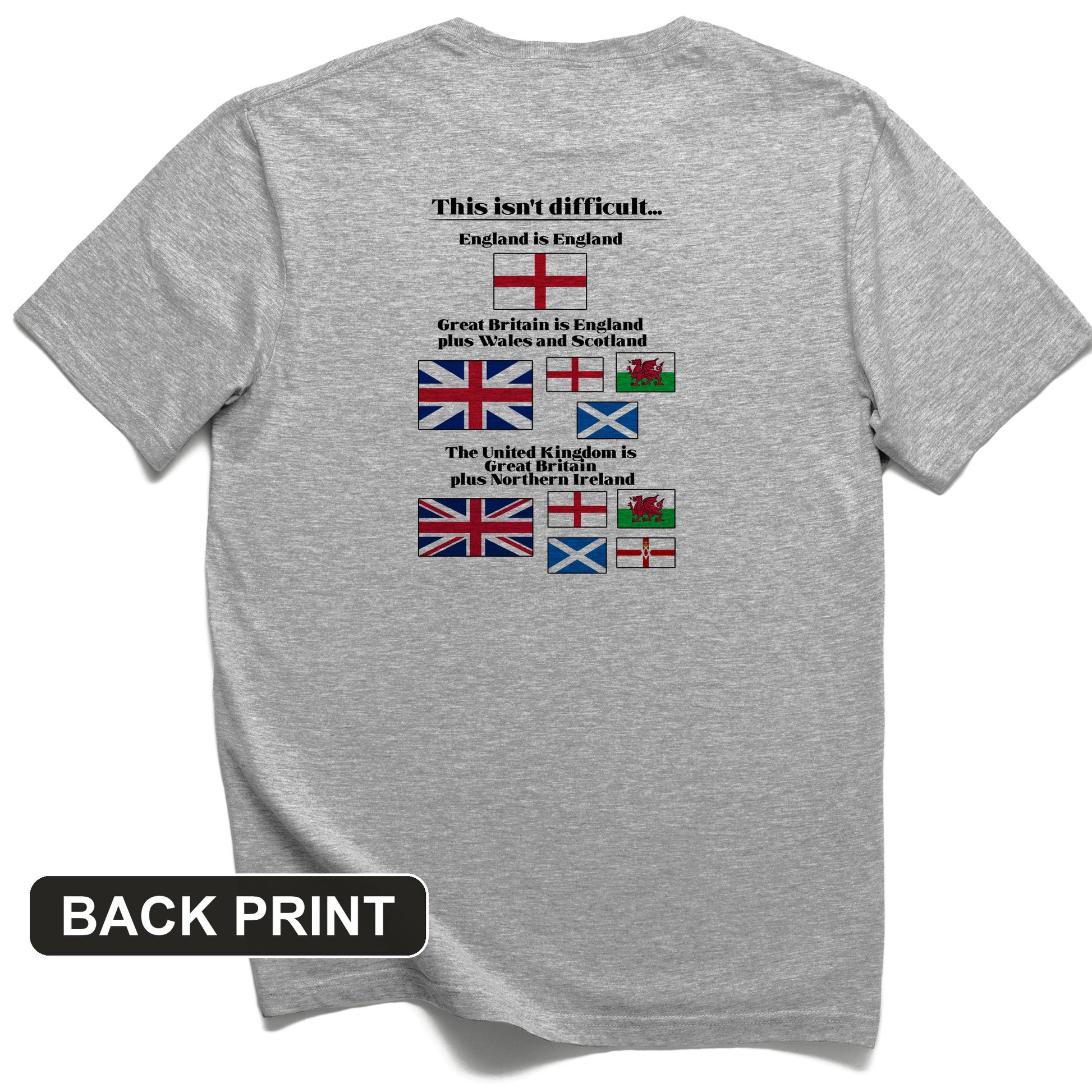 UK Make-up Back Print T-Shirt