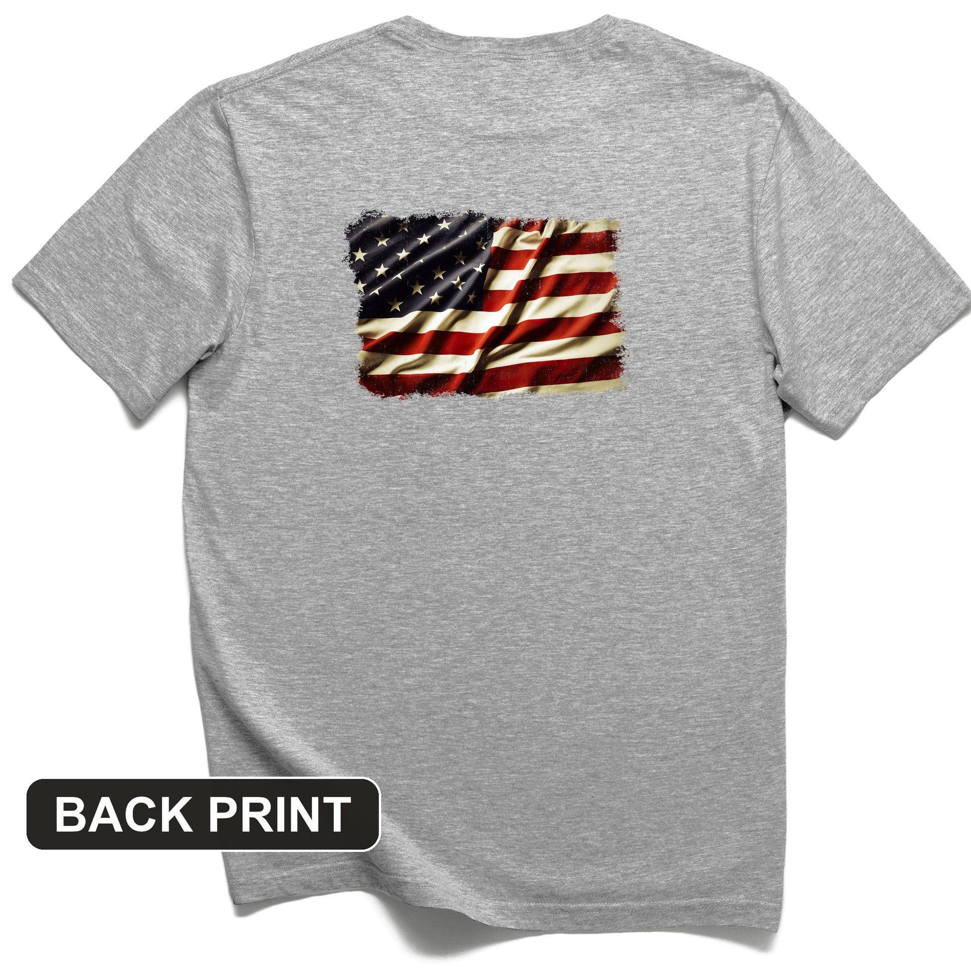 USA Flag Back Print T-Shirt