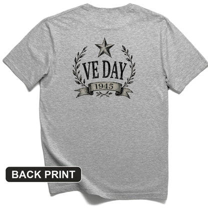 VE Day 1945 Back Print T-Shirt