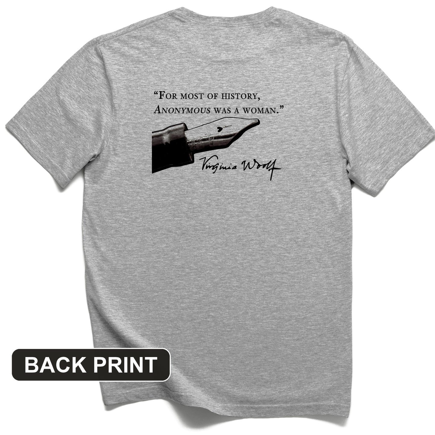 Virginia Woolf Back Print T-Shirt