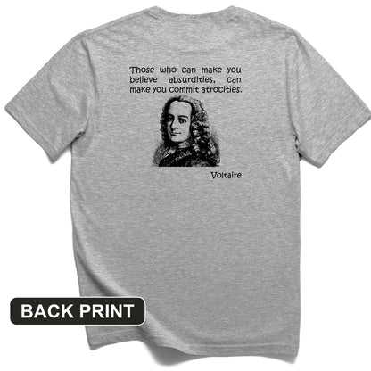 Voltaire Absurdities Back Print T-Shirt