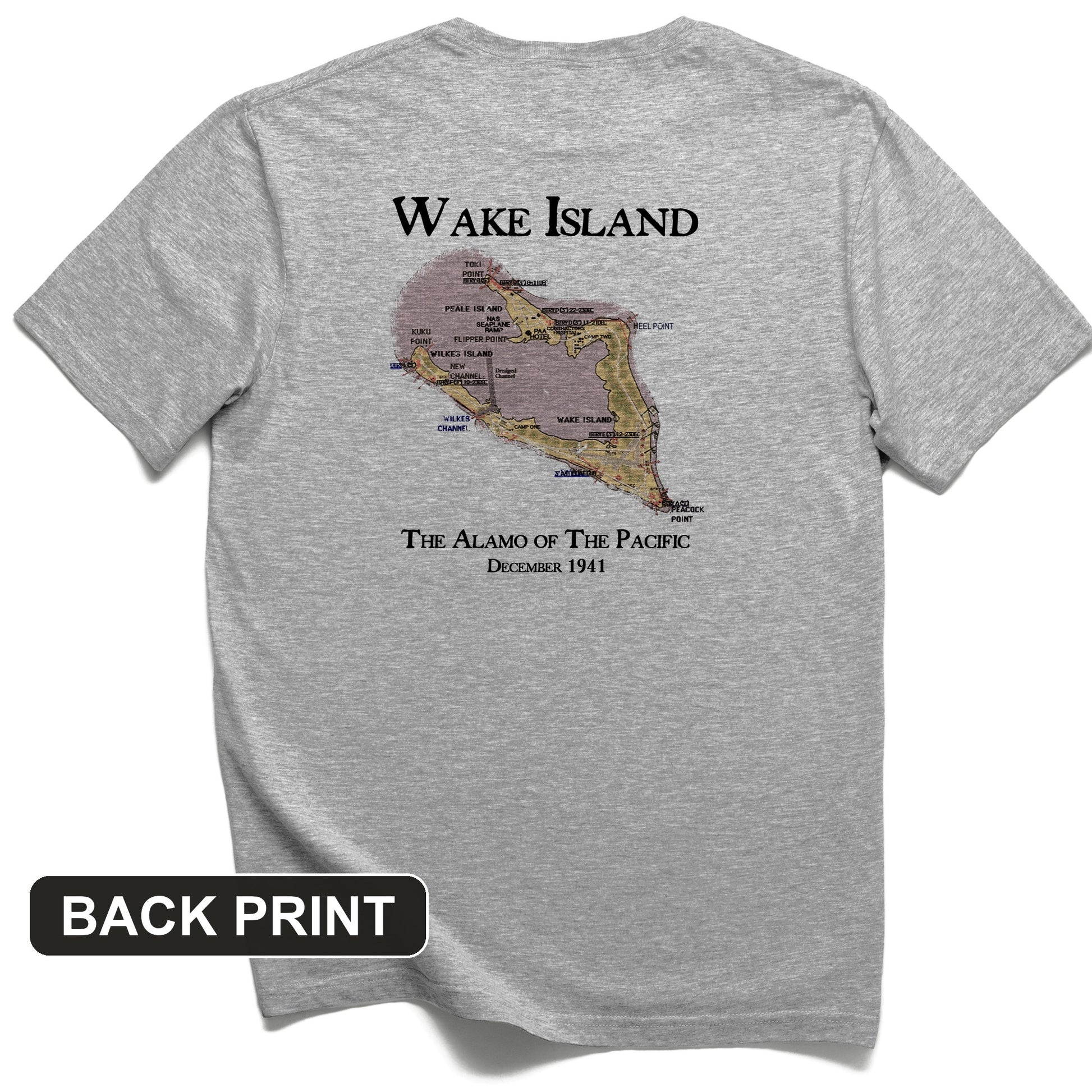 Wake Island Back Print T-Shirt