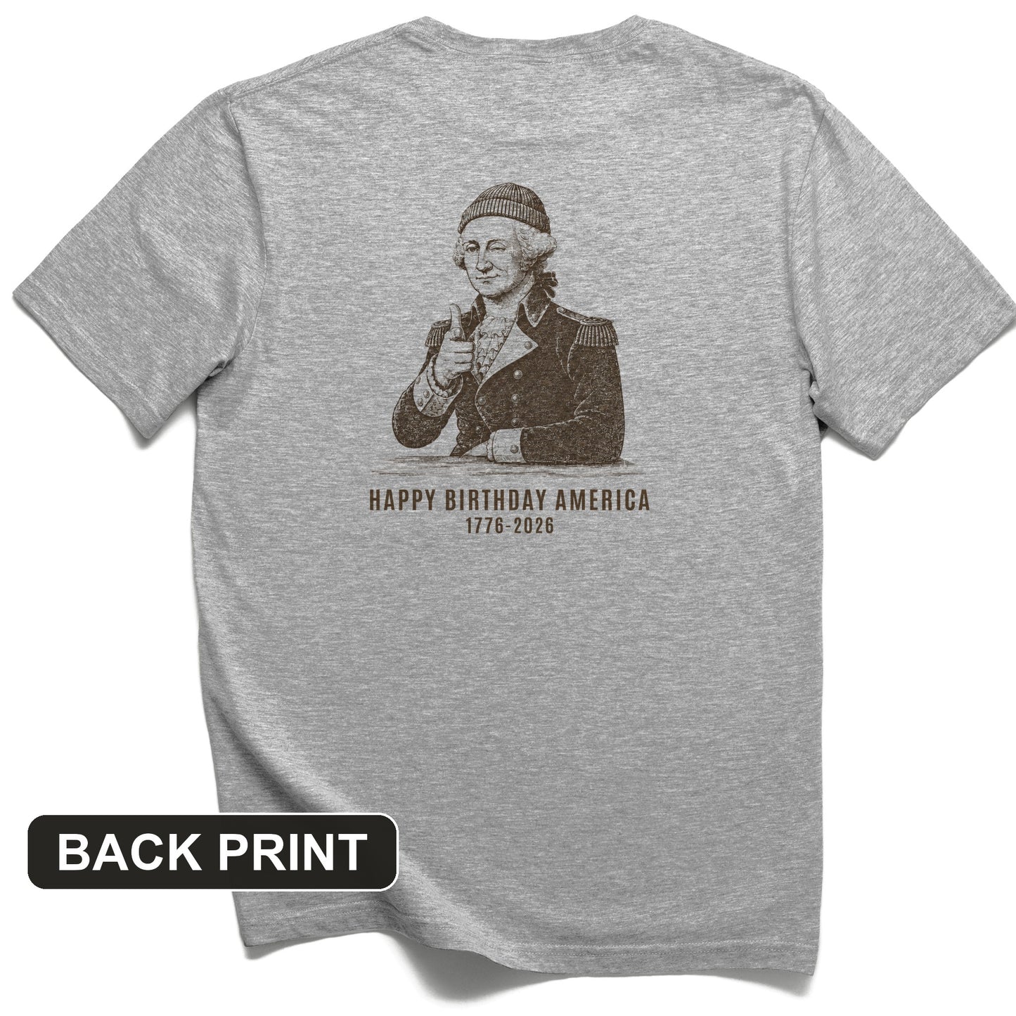 Washington Beanie Back Print T-Shirt