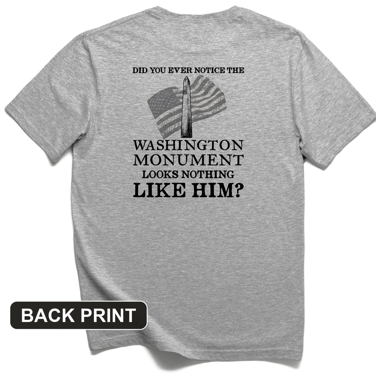 Washington Monument Back Print T-Shirt