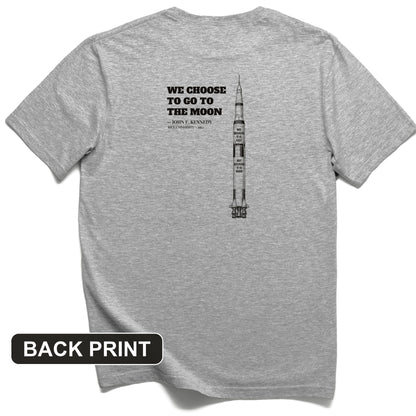 We Choose To Go To The Moon Back Print T-Shirt