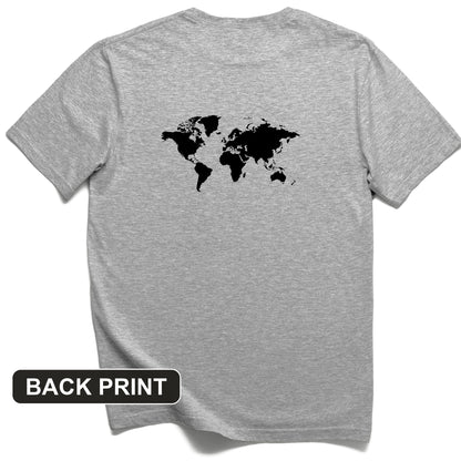 World Map Back Print T-Shirt