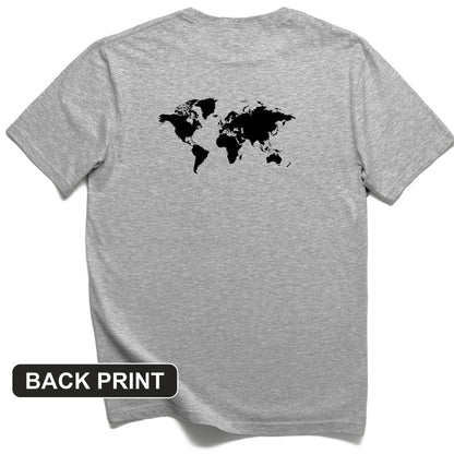 World Map Back Print T-Shirt