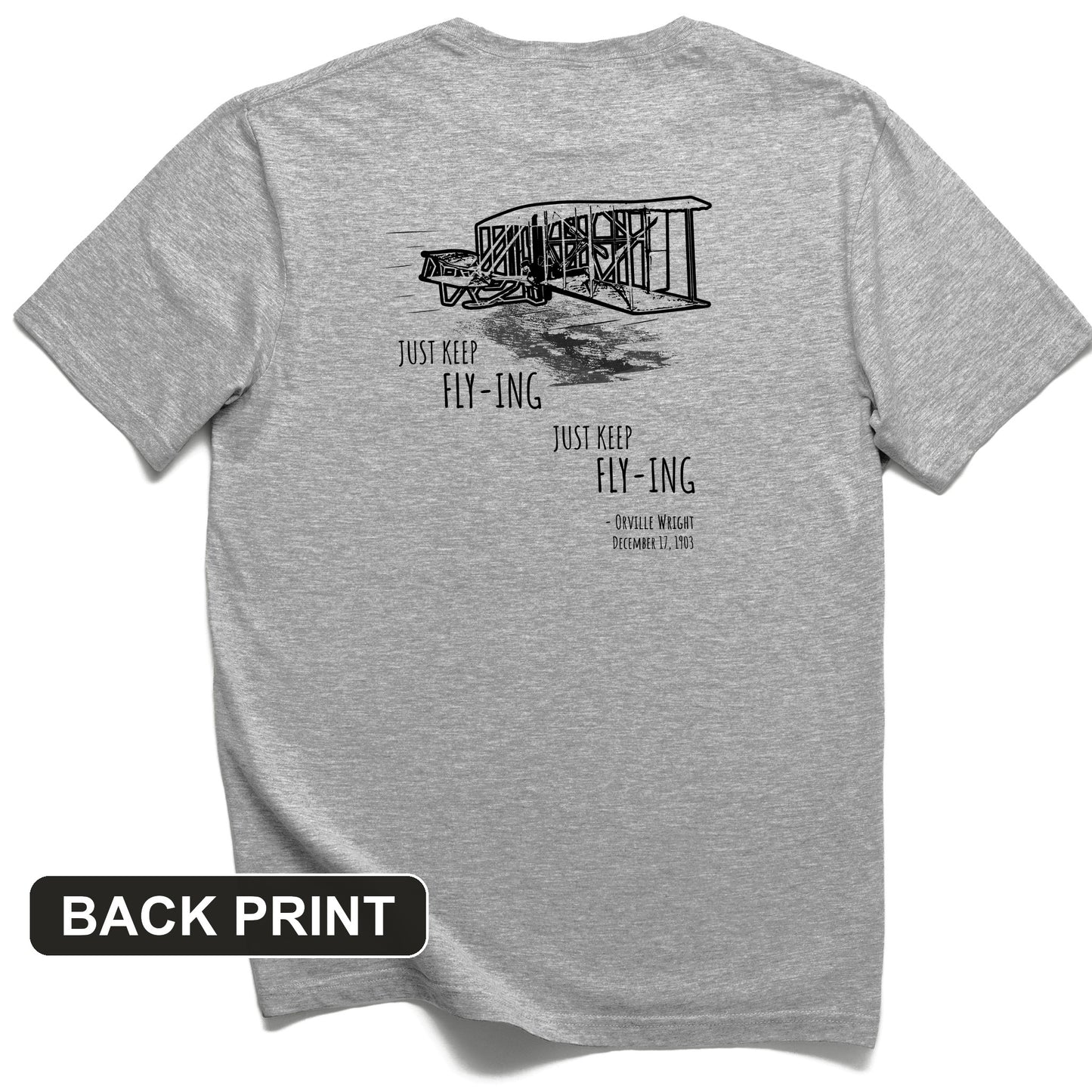 Wright Brothers Back Print T-Shirt