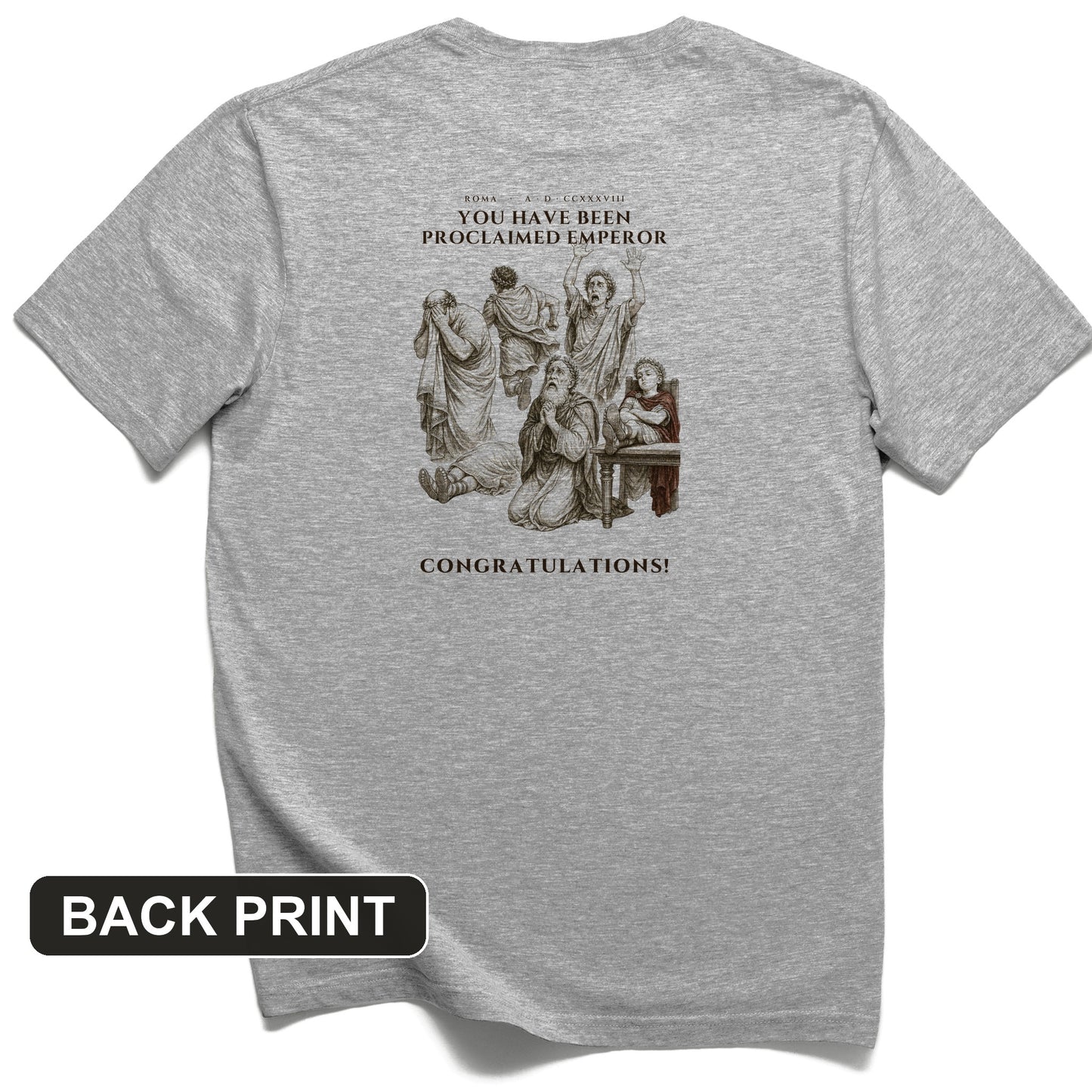 Year of the Six Emperors Back Print T-Shirt