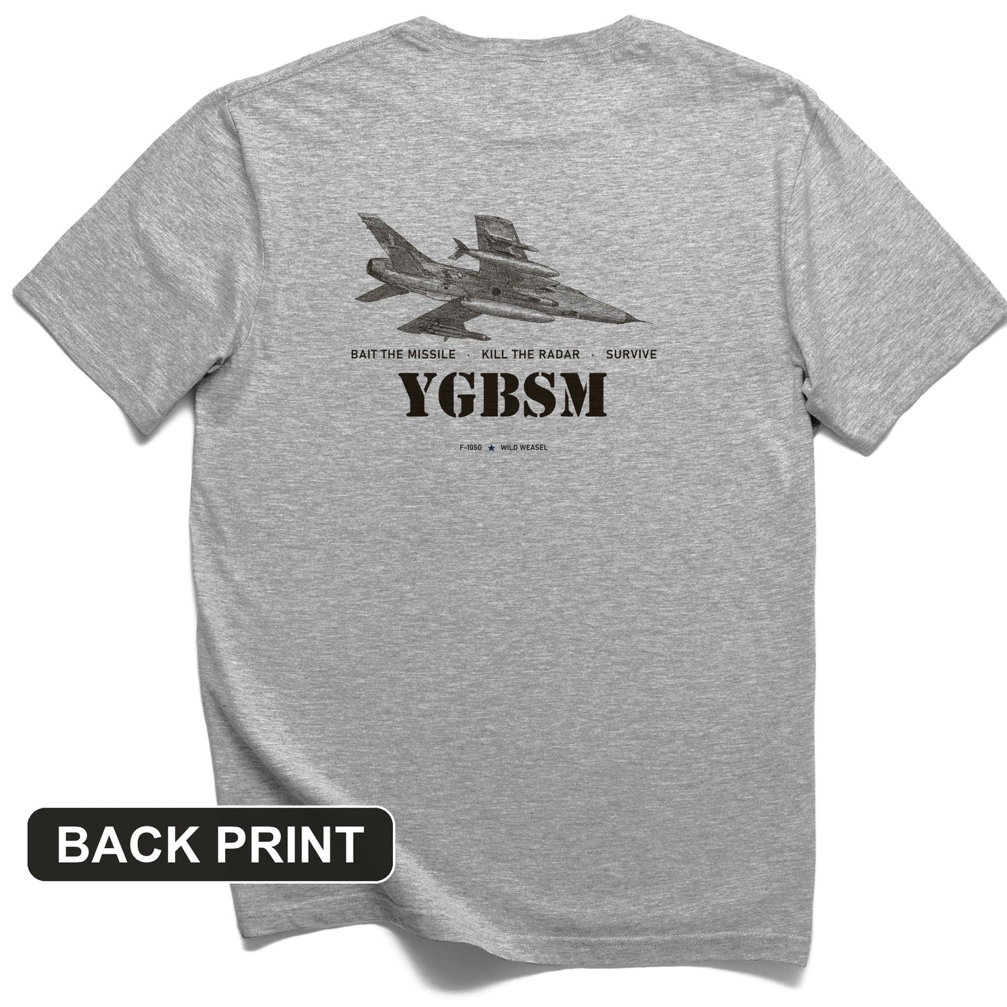 YGBSM Wild Weasel Back Print T-Shirt