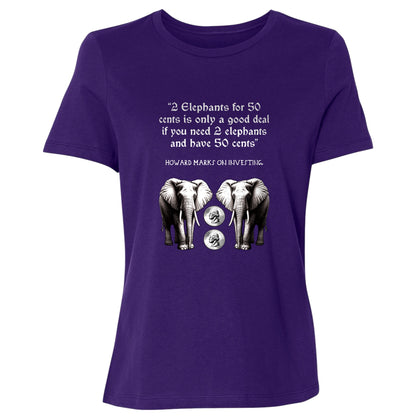 2 Elephants for 50 Cents Women's T-Shirt