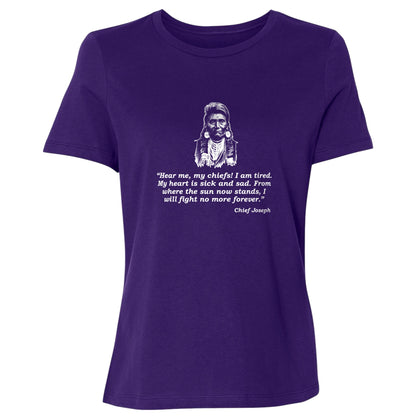 Chief Joseph Fight No More Women's T-Shirt