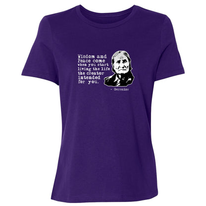 Geronimo Wisdom And Peace Women's T-Shirt