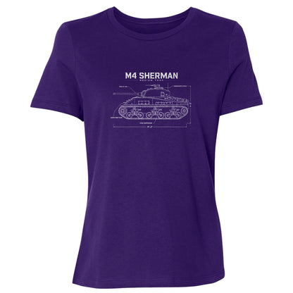 M4 Sherman Blueprint Women's T-Shirt