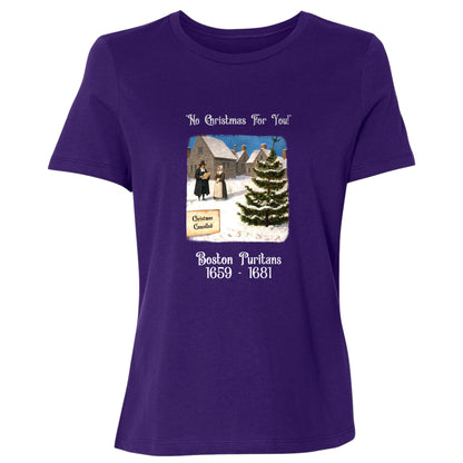 Puritans Banned Xmas Boston Women's T-Shirt