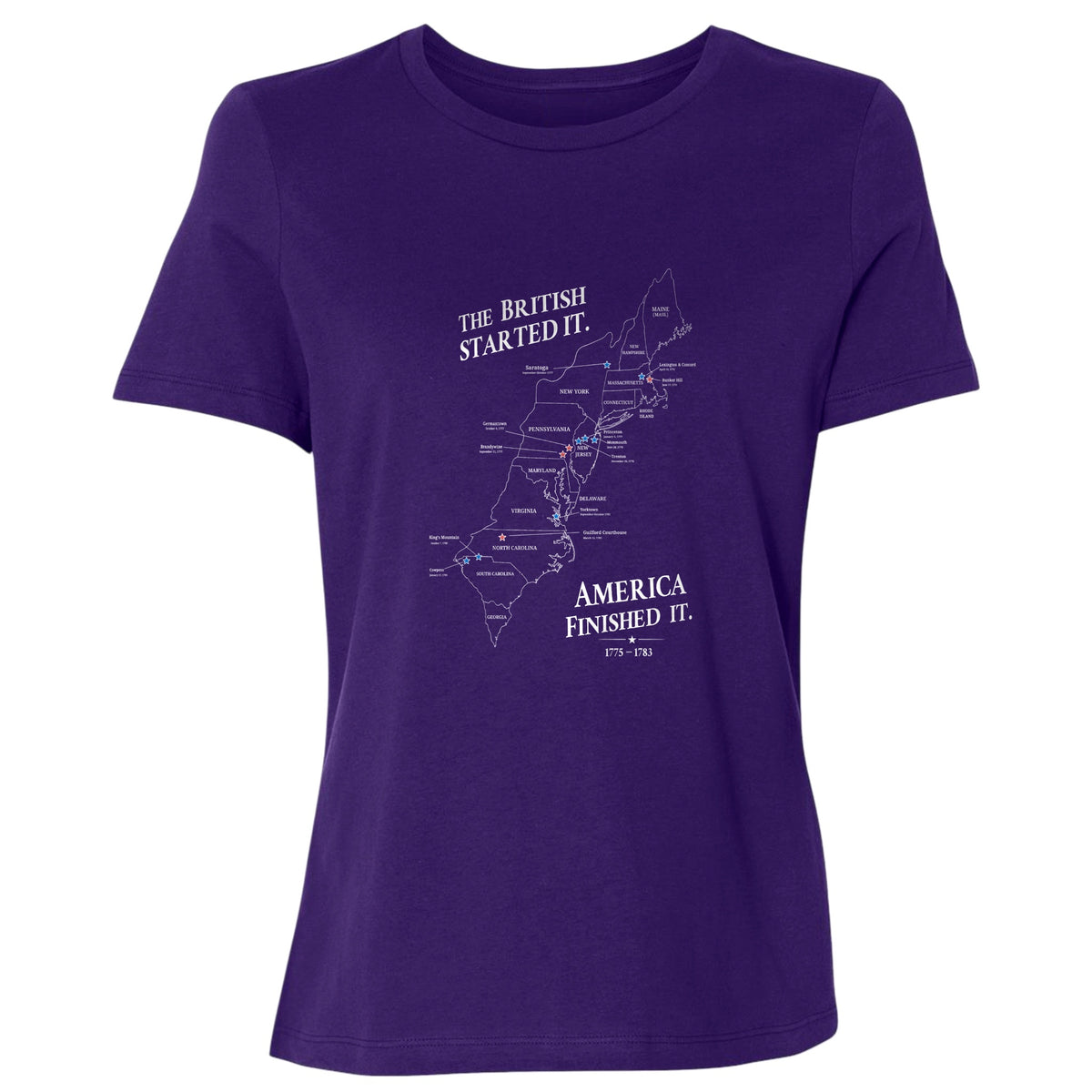 Revolutionary War Map Women's T-Shirt