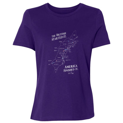 Revolutionary War Map Women's T-Shirt