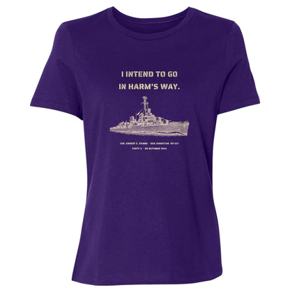 USS Johnston In Harms Way Women's T-Shirt