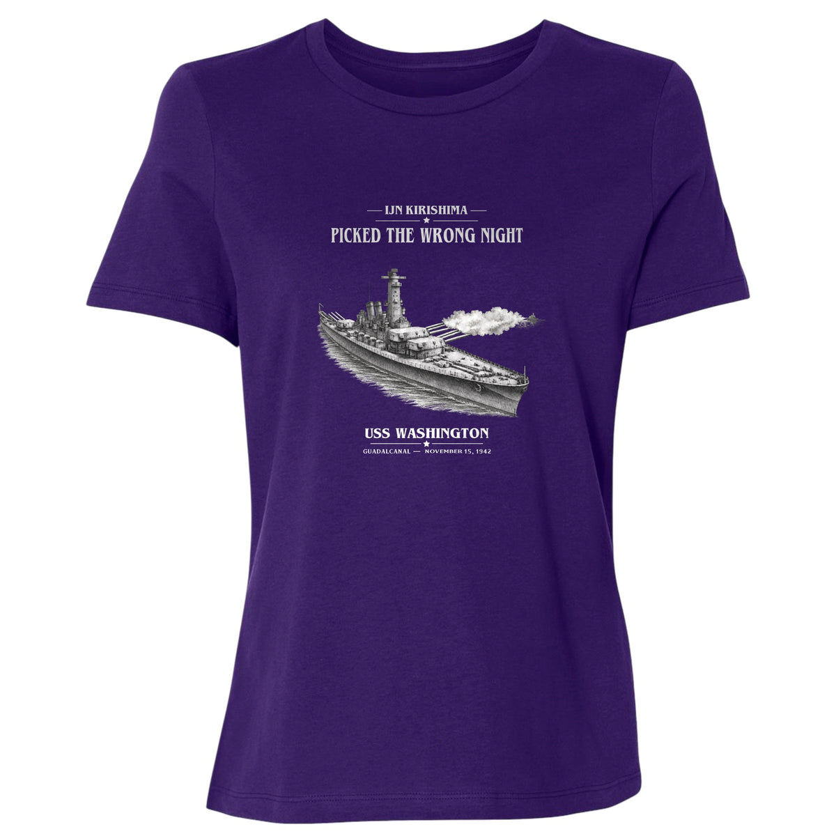 USS Washington at Guadalcanal Women's T-Shirt