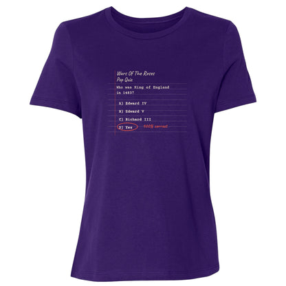 Wars Of The Roses Pop Quiz Women's T-Shirt