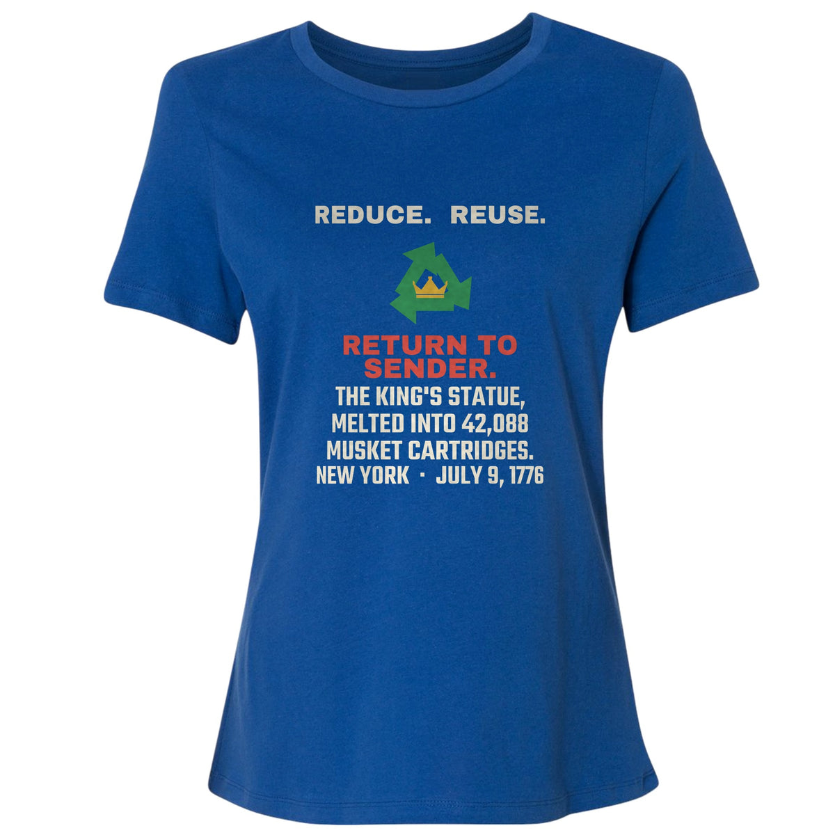 Return To Sender King's Statue 1776 Women's T-Shirt