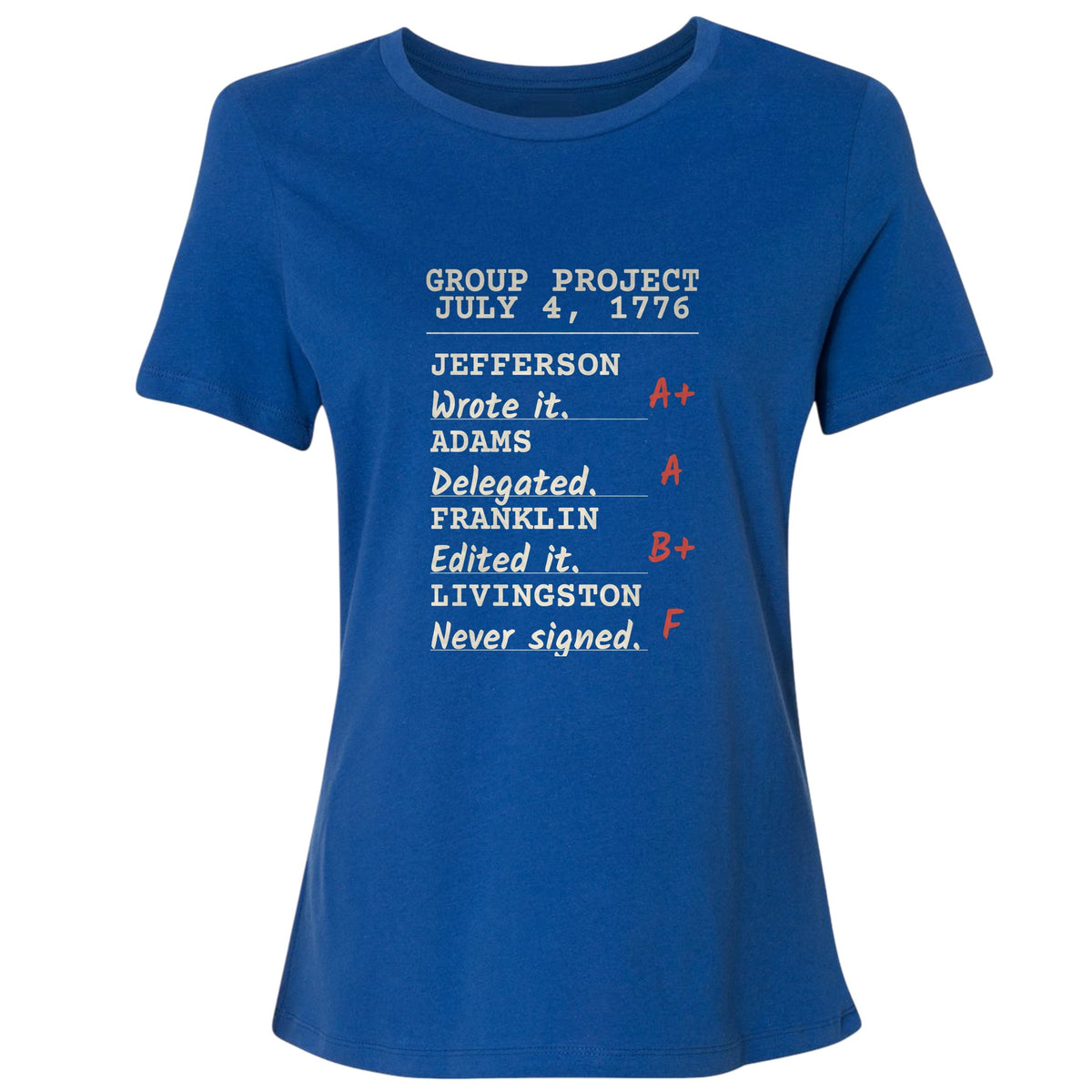 Declaration Of Independence Group Project Women's T-Shirt