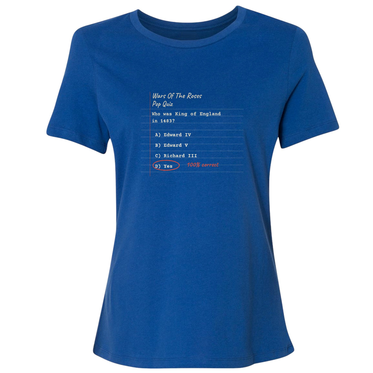 Wars Of The Roses Pop Quiz Women's T-Shirt