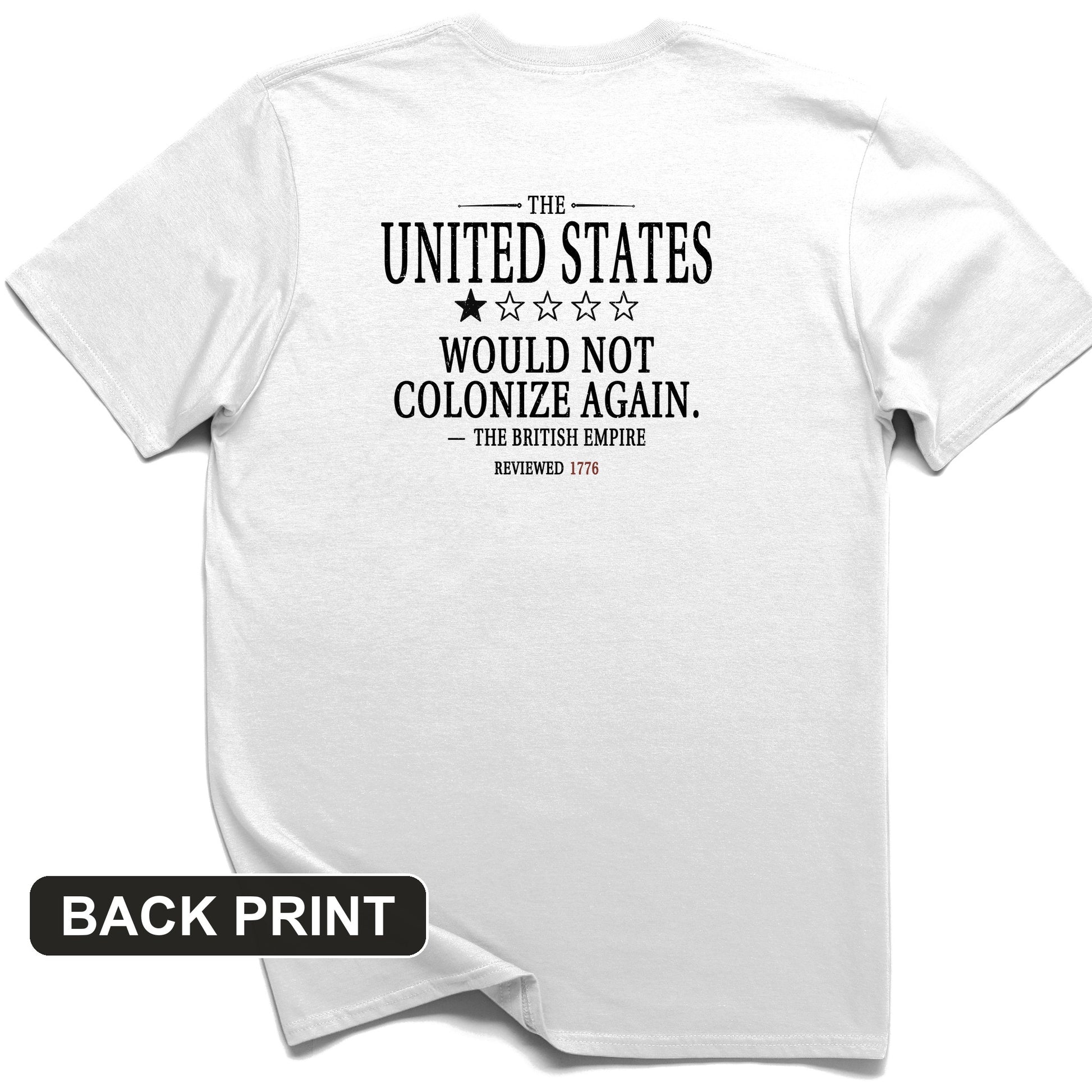1 Star US Back Print T-Shirt