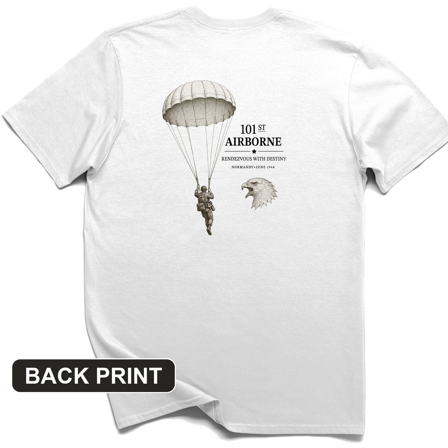 101st Airborne Back Print T-Shirt