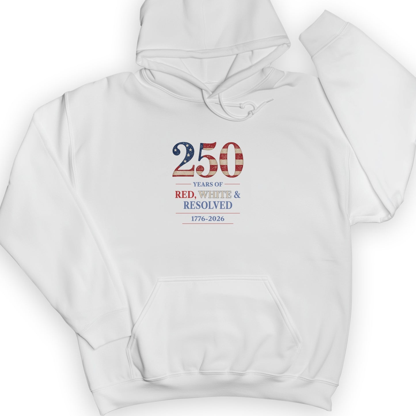 250 Red White and Resolved Hoodie