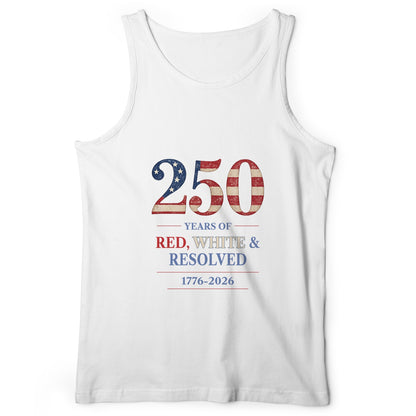 250 Red White and Resolved Tank Top