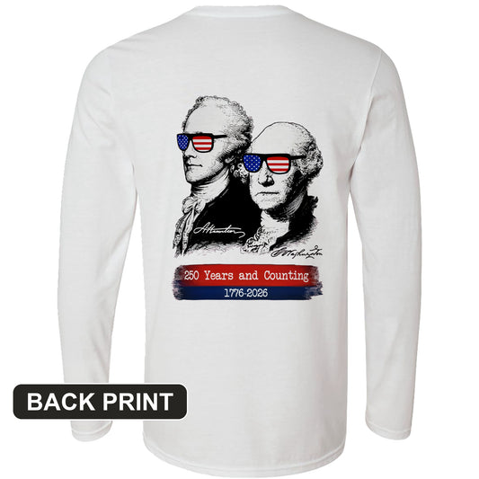 250 Years and Counting Back Print Long Sleeve T-Shirt