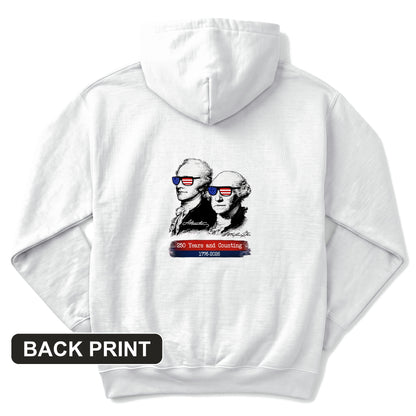 250 Years and Counting Back Print Hoodie