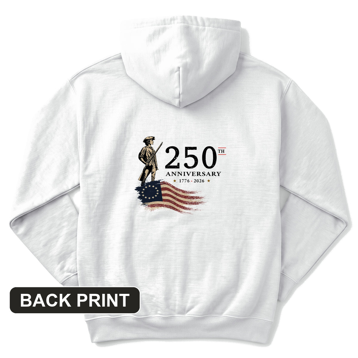 250th Anniversary Soldier Back Print Hoodie