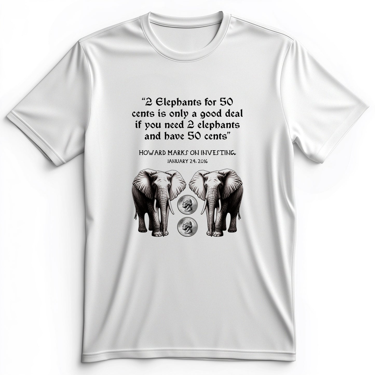 2 Elephants for 50 Cents Premium Tee