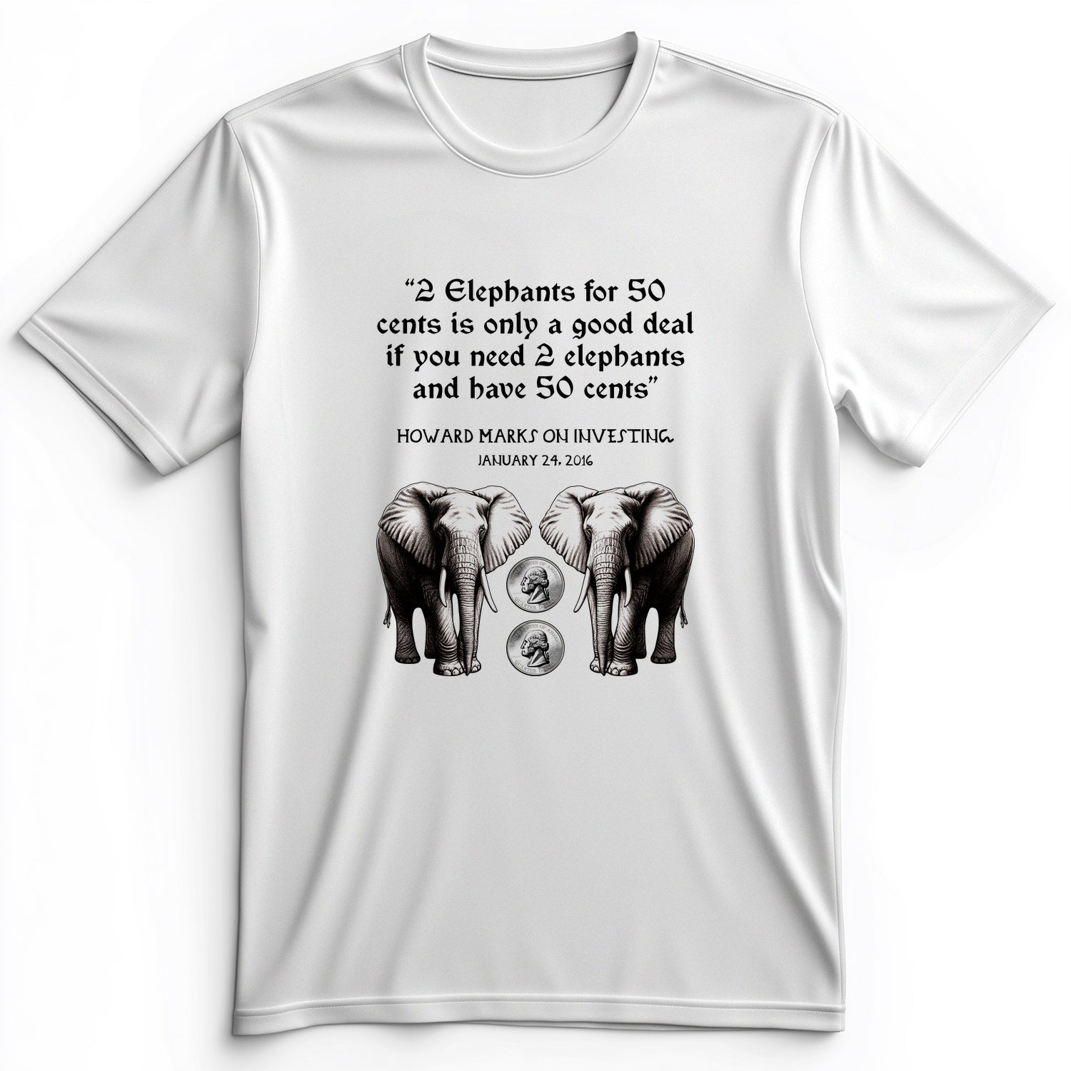 2 Elephants for 50 Cents Premium Tee