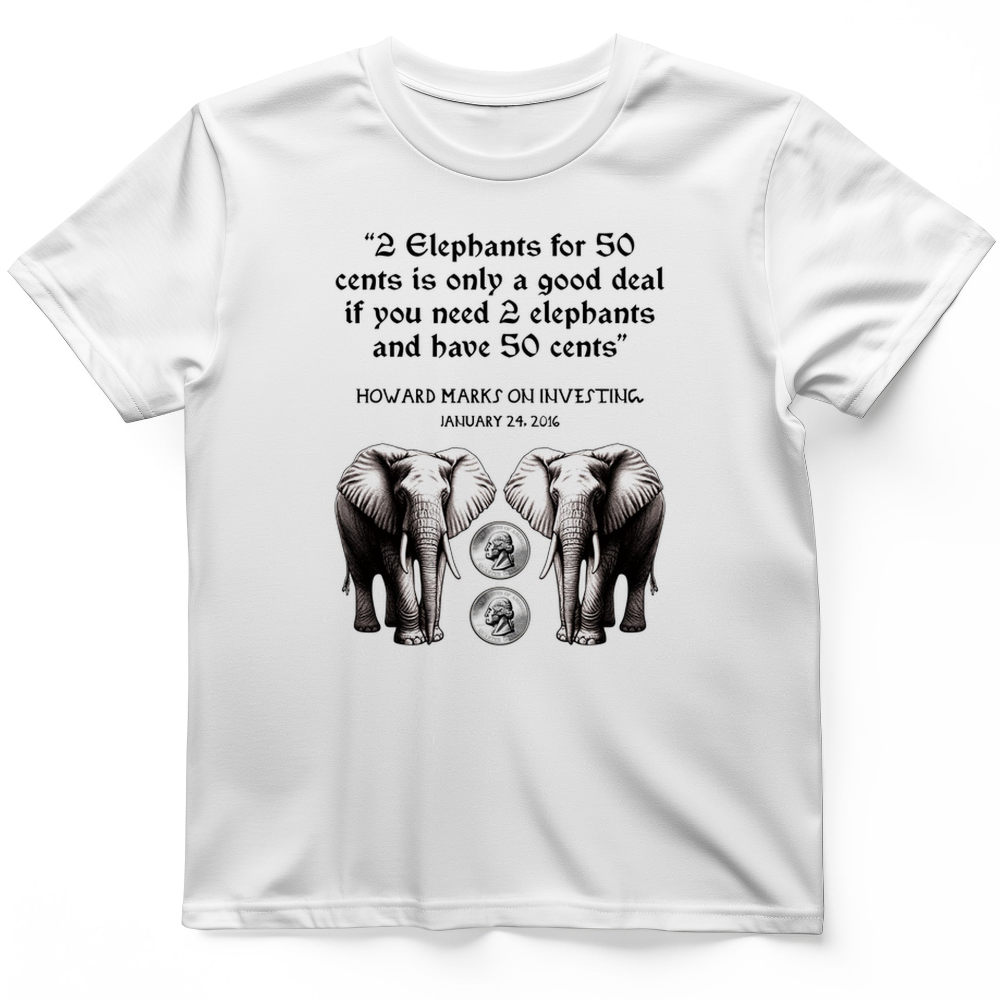 2 Elephants for 50 Cents T-Shirt