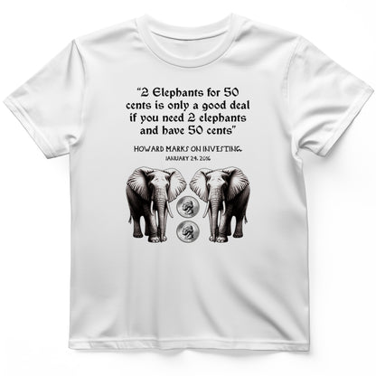 2 Elephants for 50 Cents T-Shirt