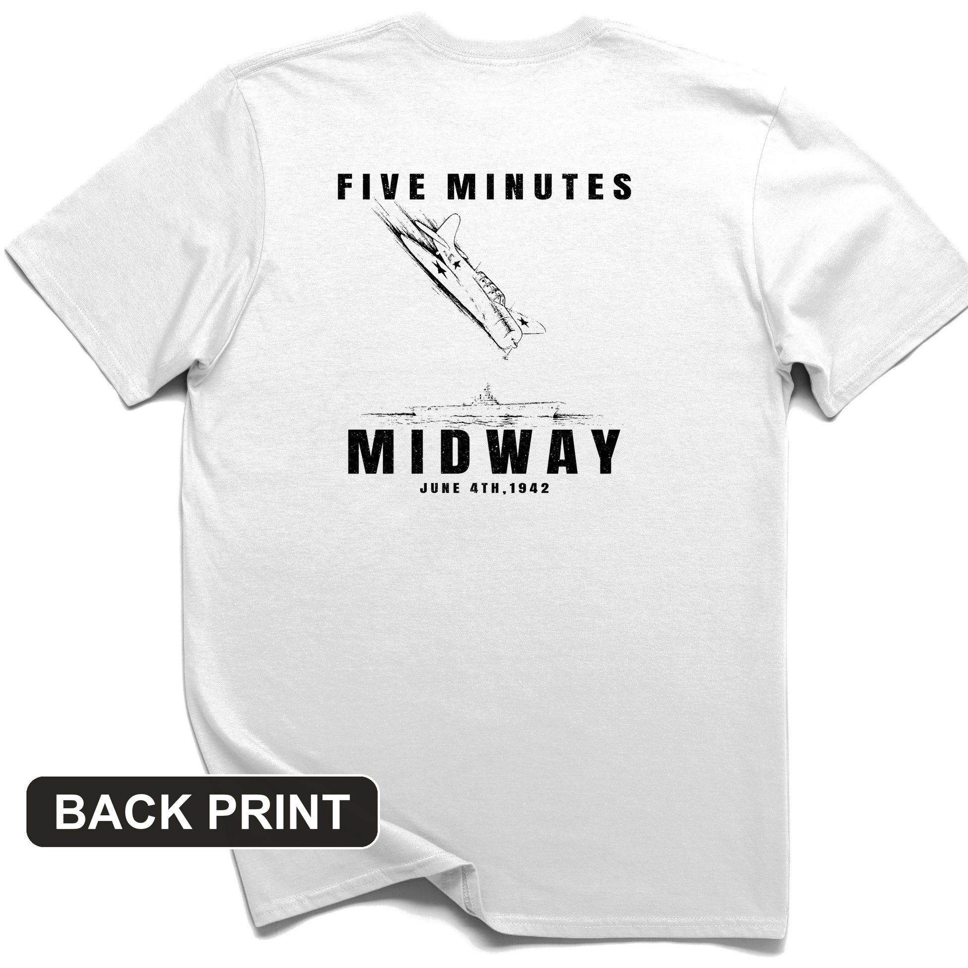 5 Minutes Midway Back Print T-Shirt