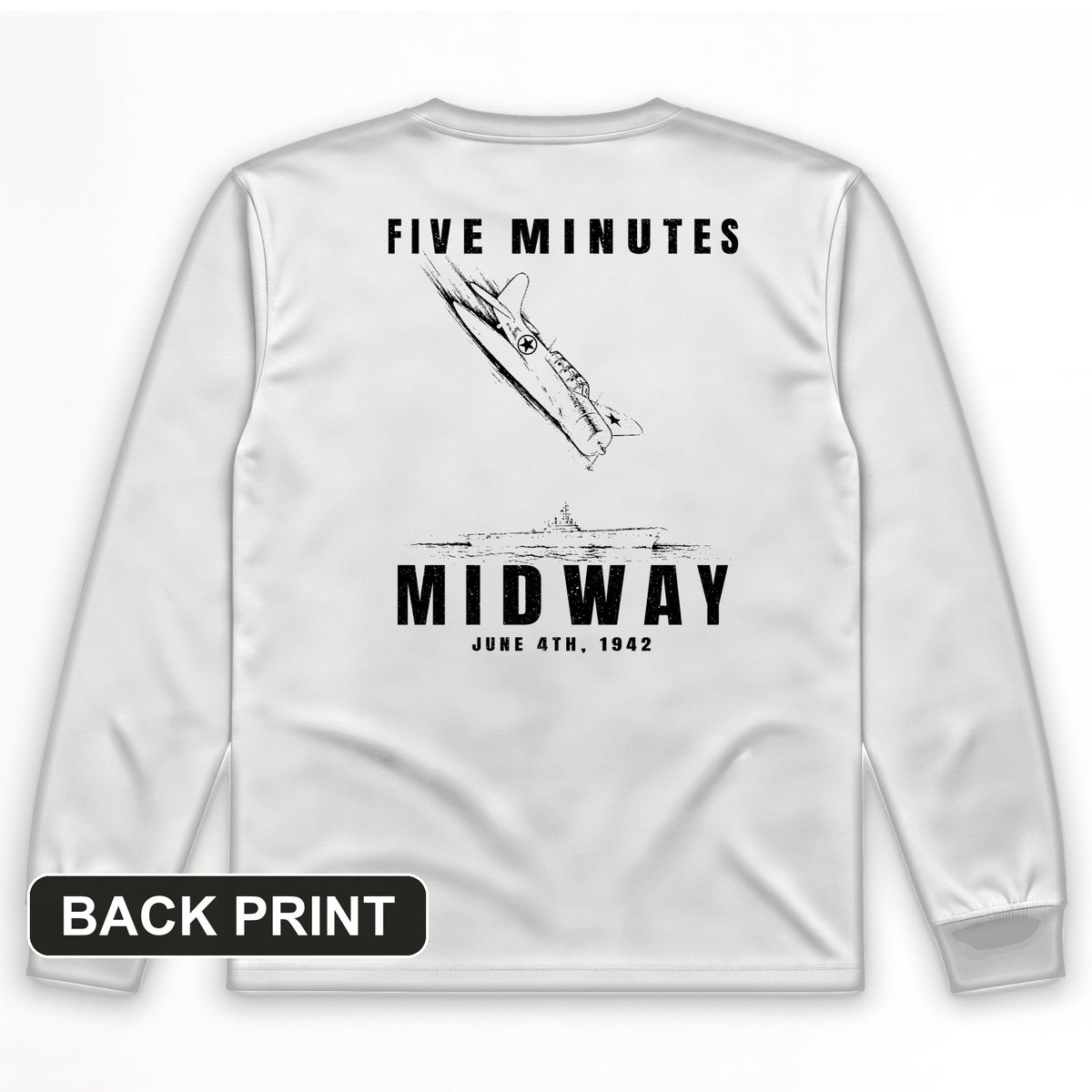 5 Minutes at Midway Back Print Long Sleeve T-Shirt