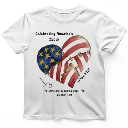 250th Heart T-Shirt White / S