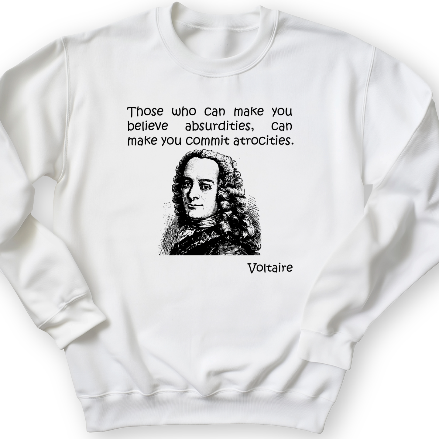 Voltaire Absurdities Crewneck
