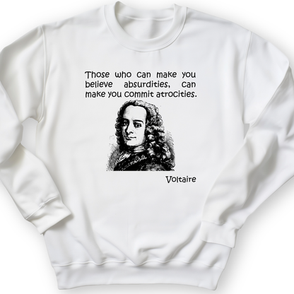 Voltaire Absurdities Crewneck