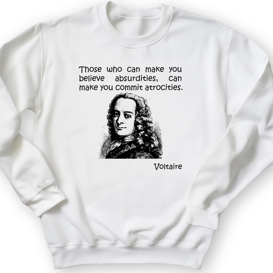Voltaire Absurdities Crewneck