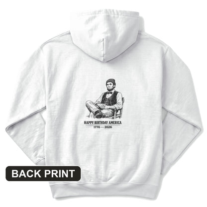 Abe Beanie Back Print Hoodie