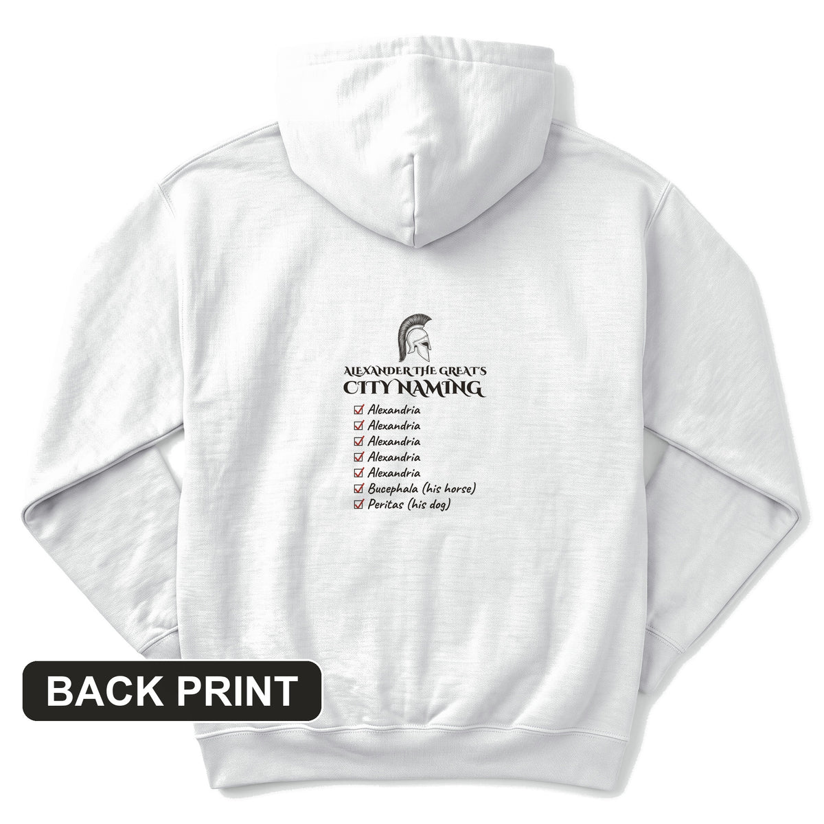 Alexander City Naming Back Print Hoodie