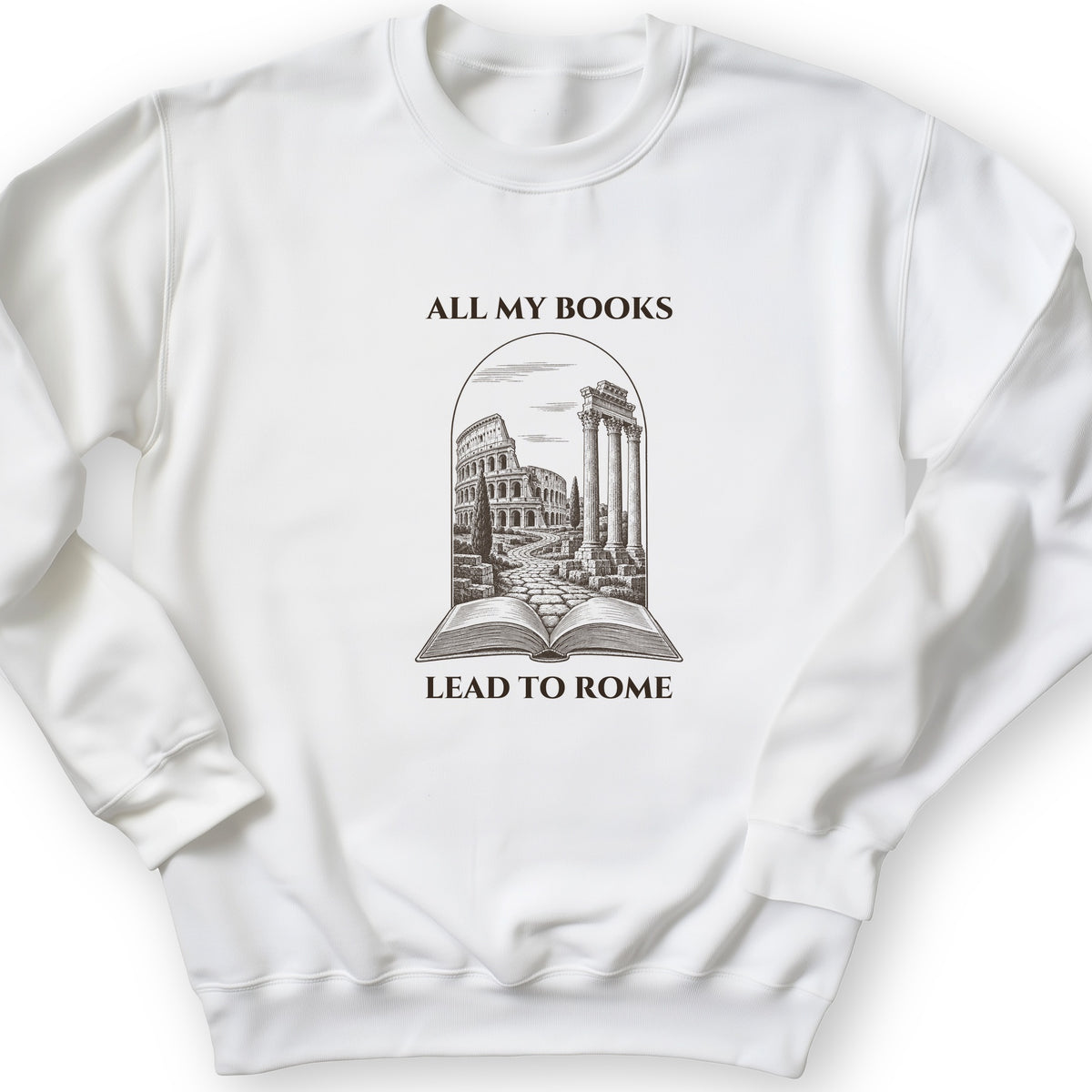 All My Books Lead To Rome Crewneck