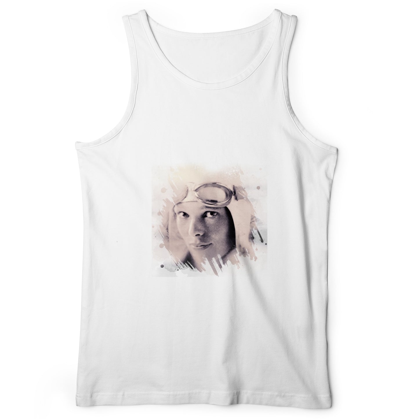 Amelia Earhart in Color Tank